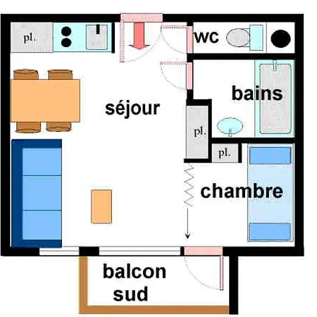 Appartamento Pour 4 Au Centre De Lanslevillard, Balcon, Parking
